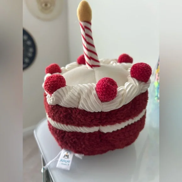 Jellycat Amuseable Cheri Cake Red Velvet Plush Collectible - Picture 4 of 4